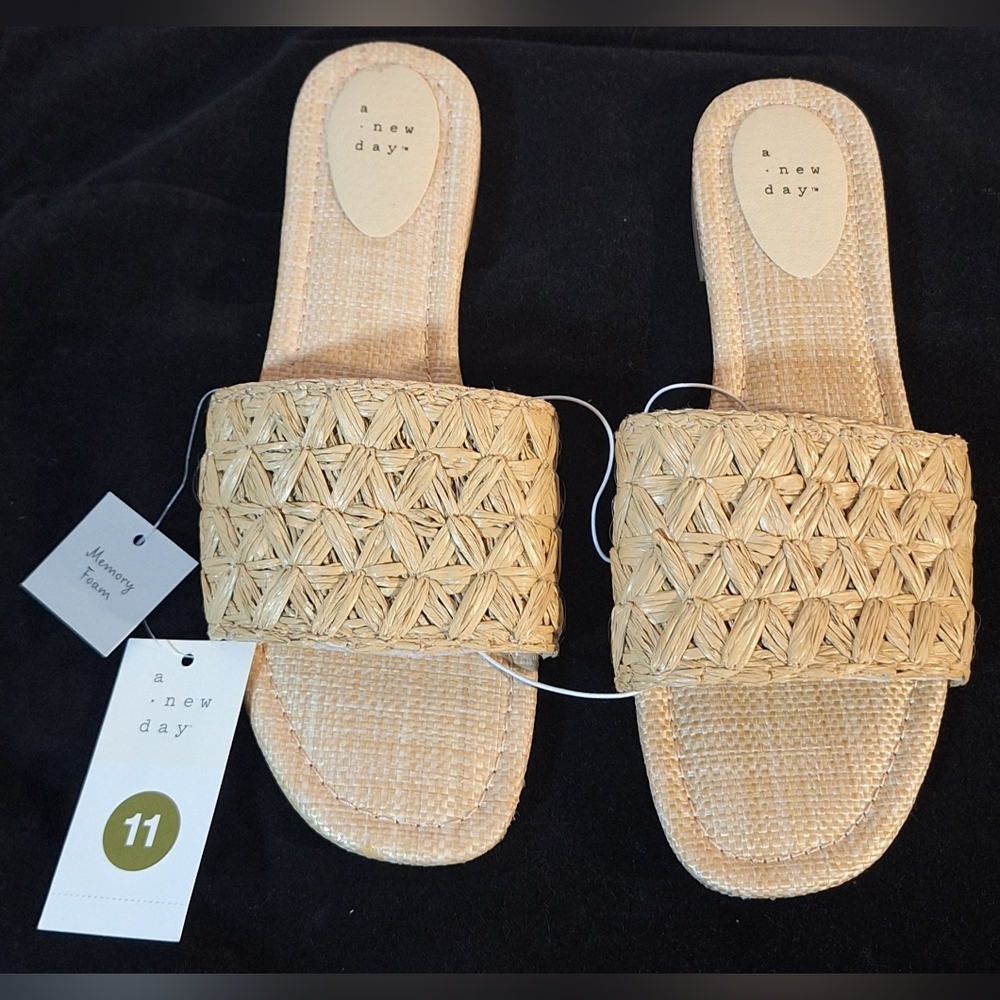 NWT A New Day Woven Tan Sandals